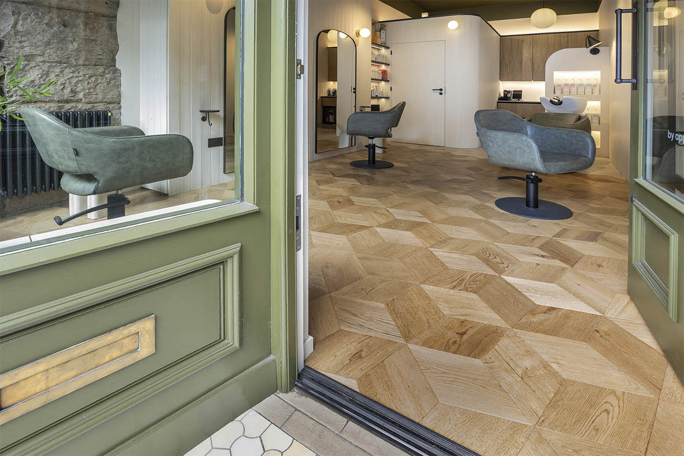 Eye-Catching Geometric Flooring for a Polished, Professional Finish