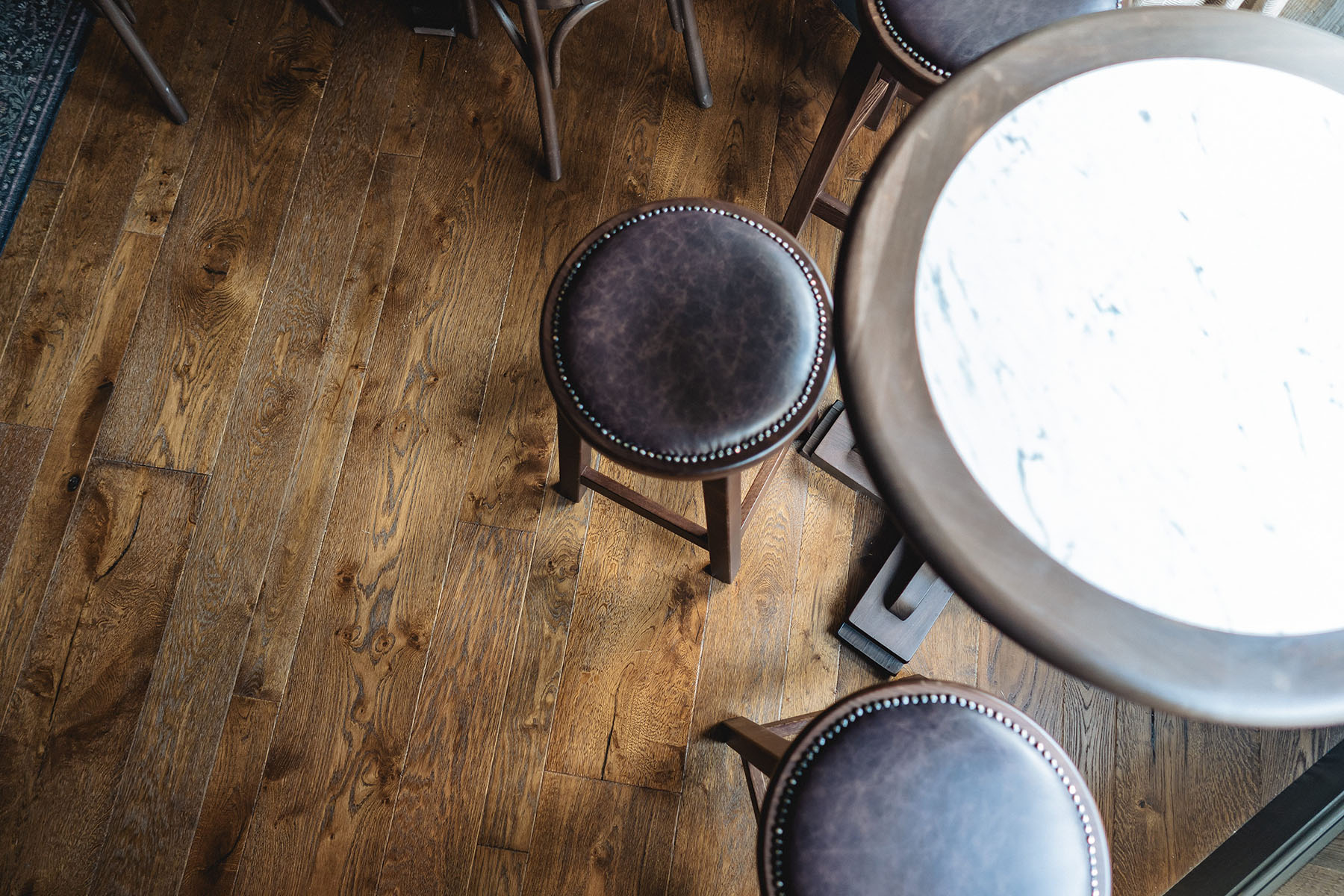 Malbrook Drive rustic-grade oak flooring at Craigside Manor.