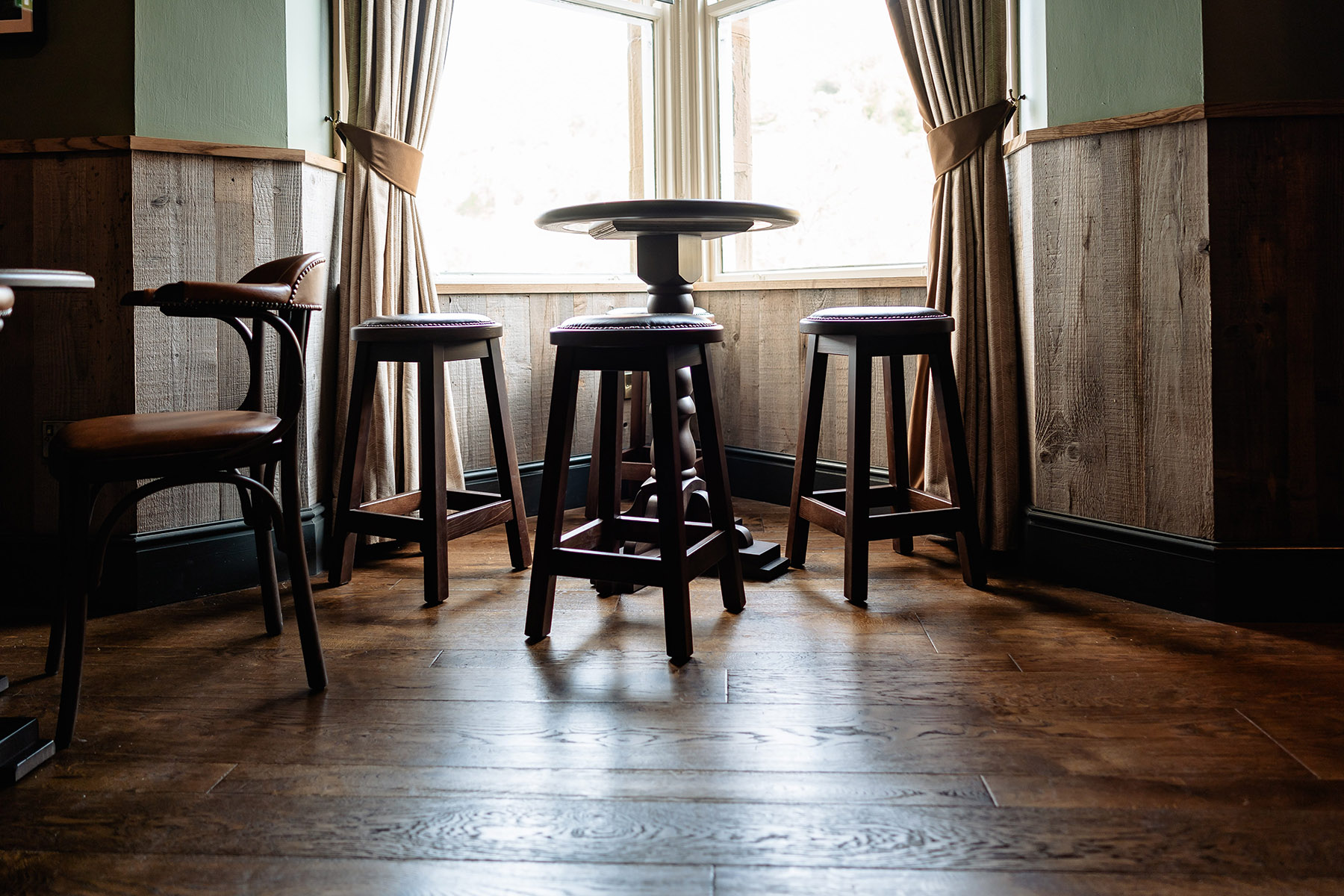 Malbrook Drive rustic-grade oak flooring at Craigside Manor.