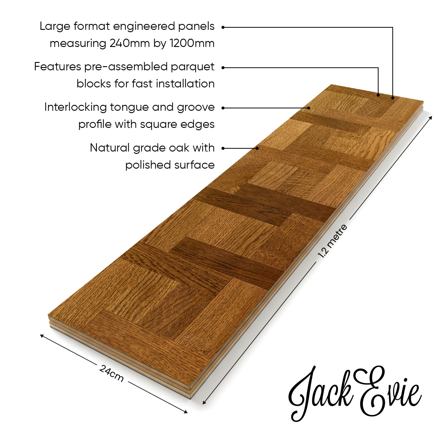 Woodville Court - Geometric Engineered Wood Floor Diagram