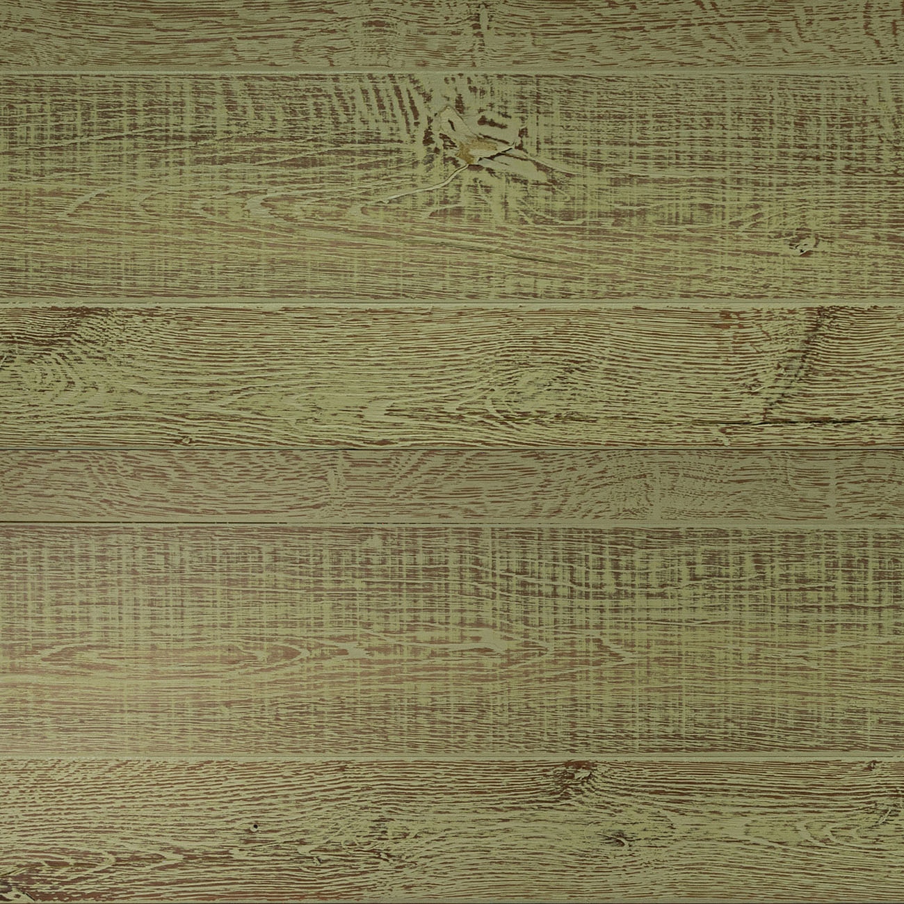 Asquith Avenue olive green oak wall cladding with subtle pastel tones.