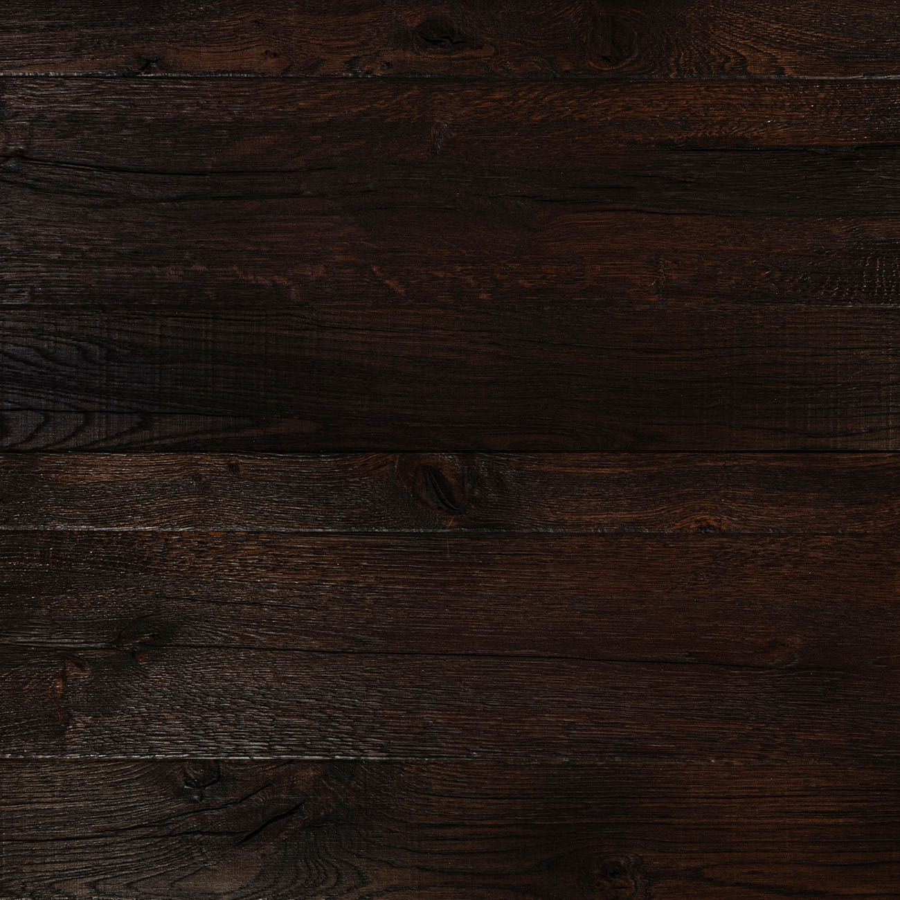 Coney Street espresso-brown oak wall cladding with rustic grain.