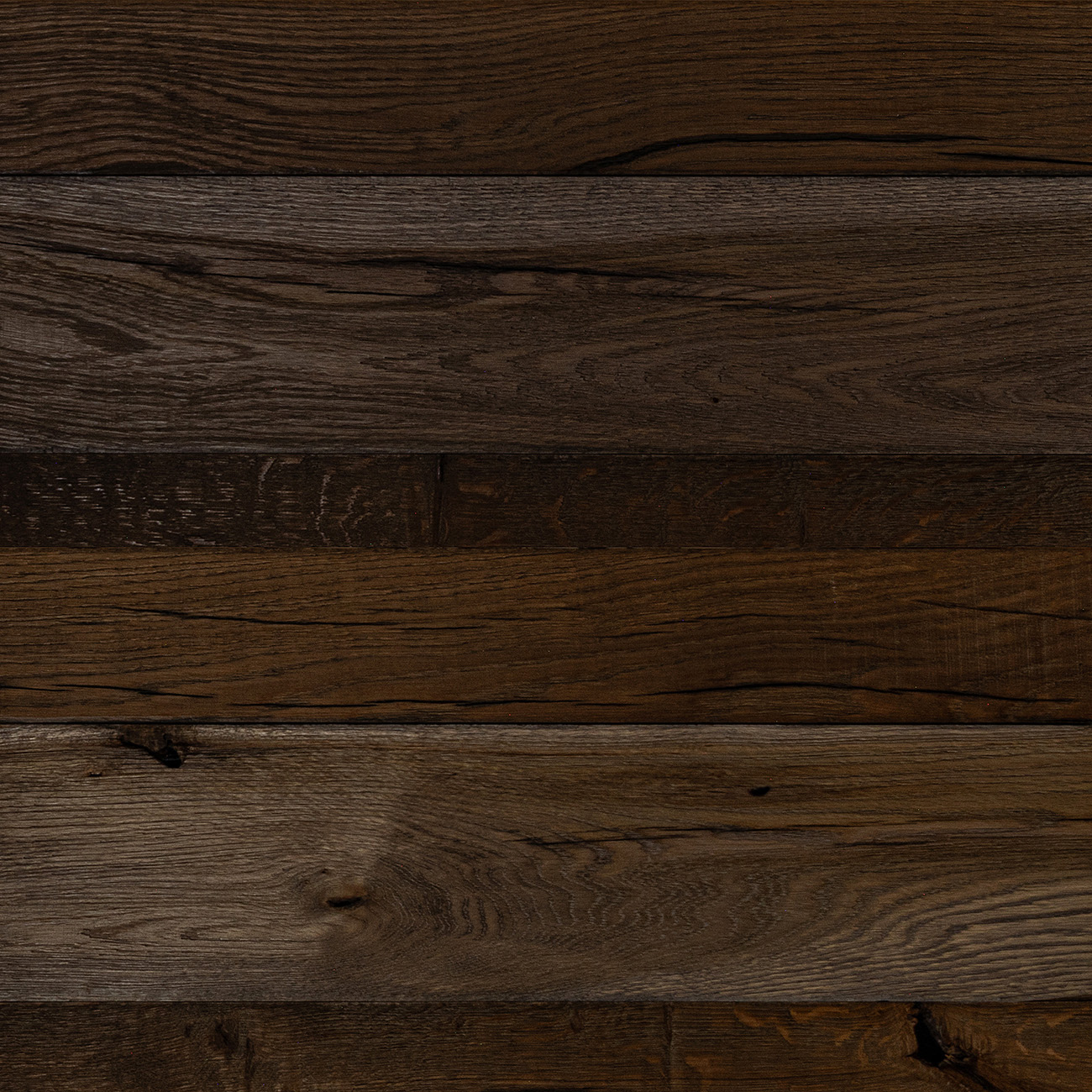 Danesmead espresso-brown oak wall cladding with rustic grain