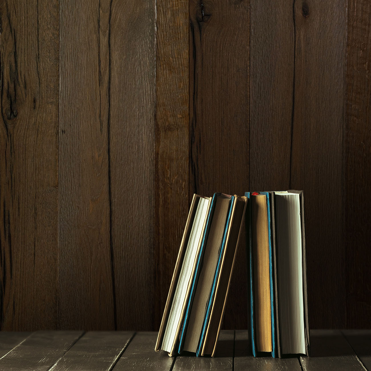 2. Brushed oak wall cladding showing natural grain and texture