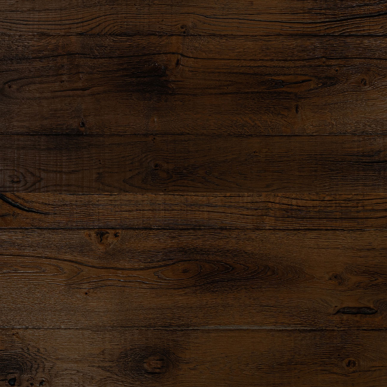 Fountain Square mid-brown oak wall cladding with rustic finish.