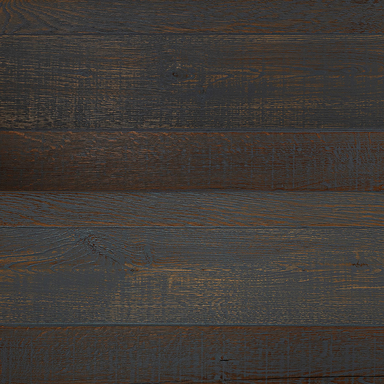 Jewbury blue-grey oak wall cladding with rich brown undertones.