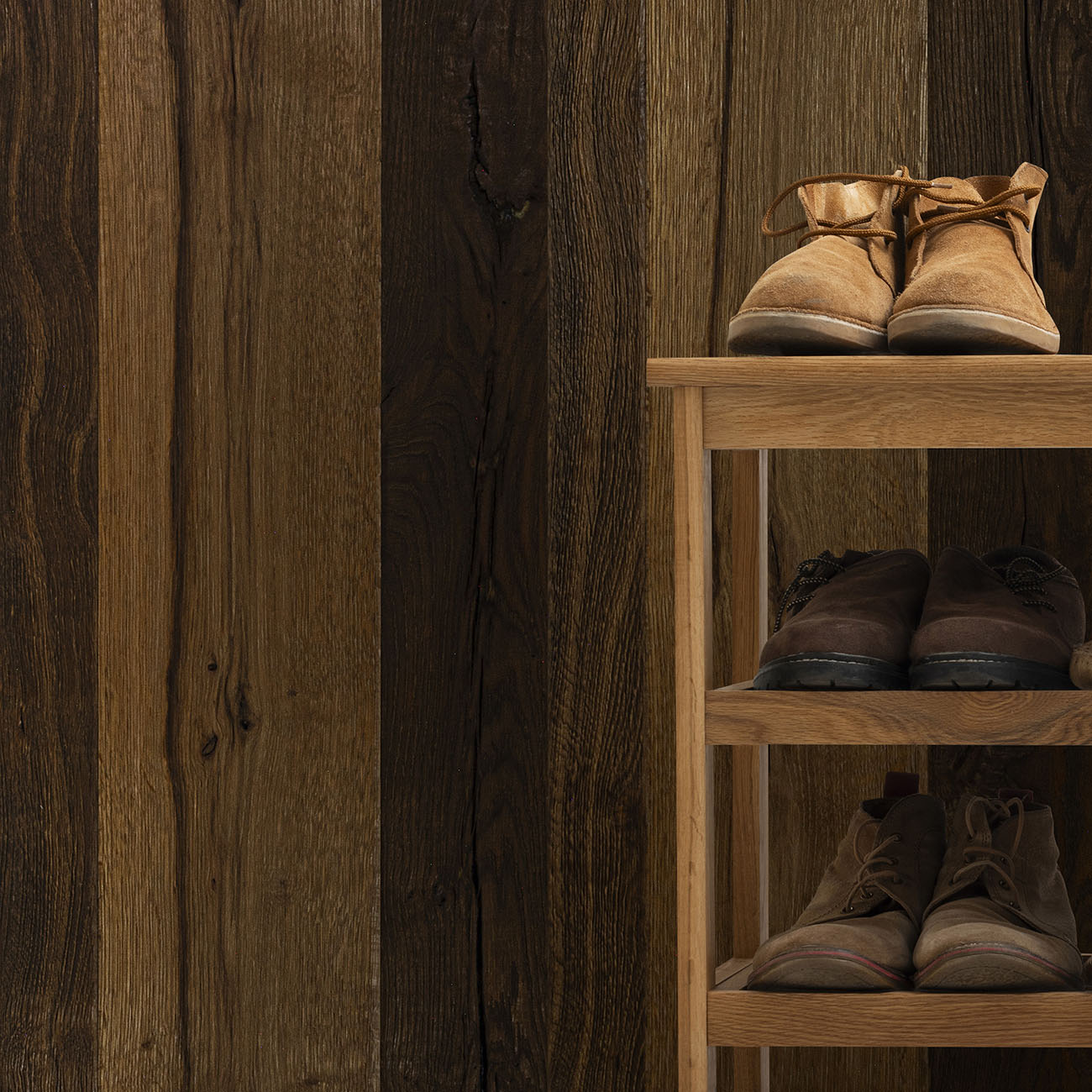 Lesley Avenue oak cladding panels for heritage and modern interiors.