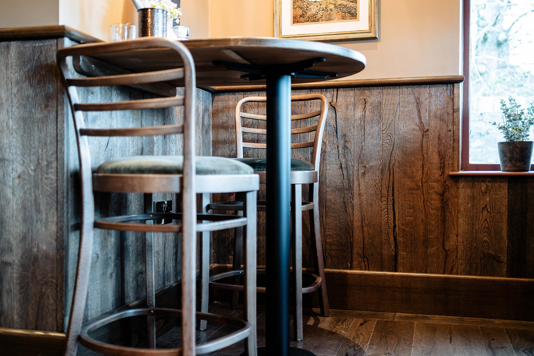 Hospitality interior featuring JackEvie Danesmead wall cladding