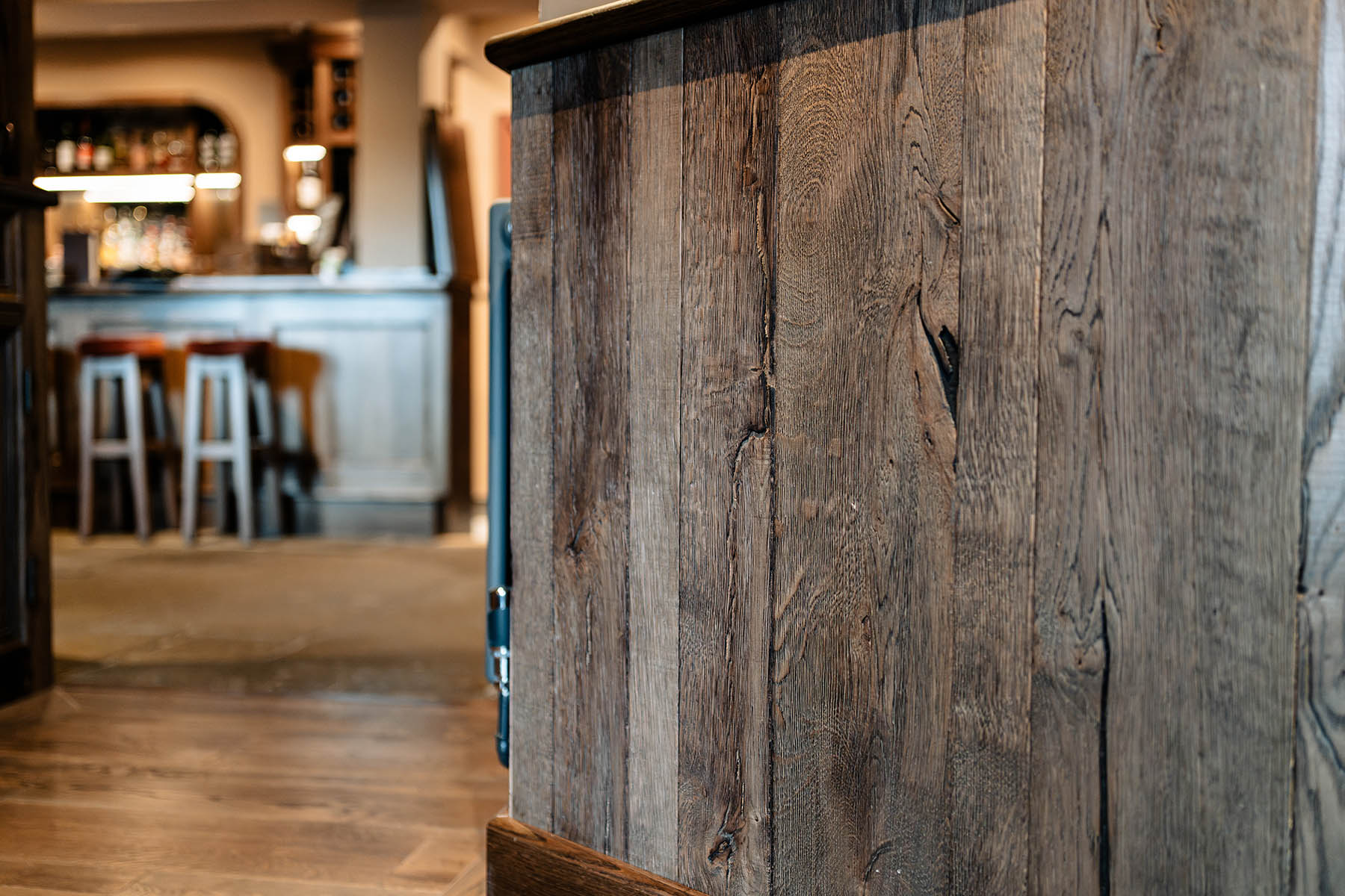 Hospitality interior featuring JackEvie Danesmead wall cladding