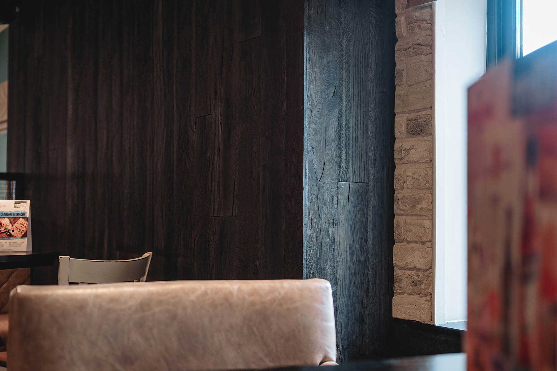 Durable timber wall cladding for high-traffic restaurant spaces