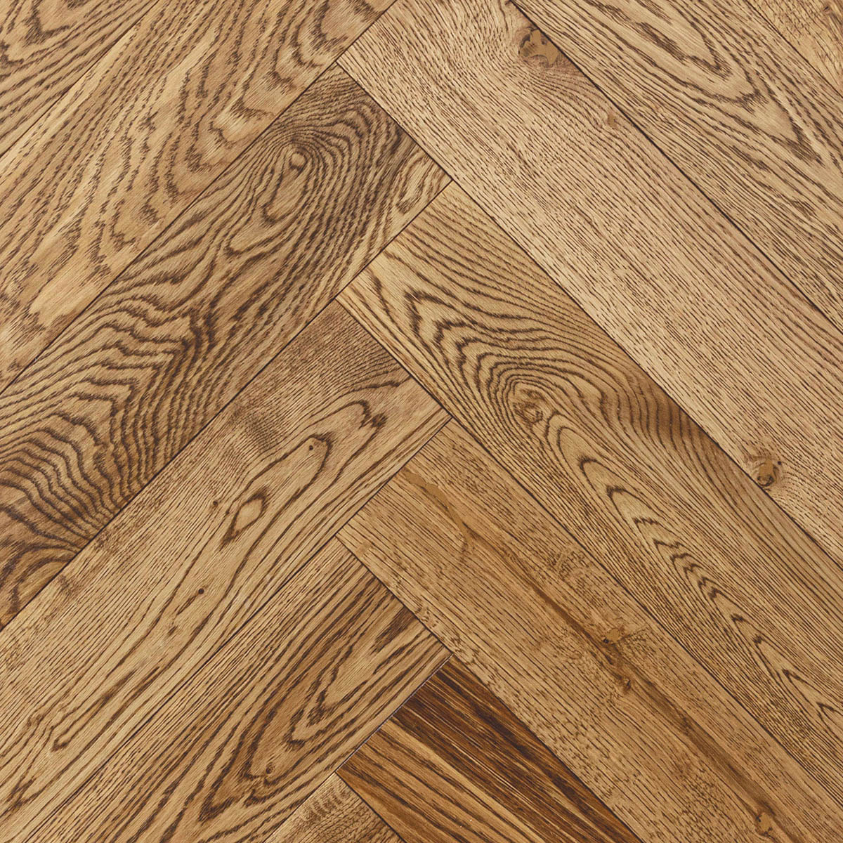 Ruskin Close Herringbone - Brushed, Natural Grade European Oak