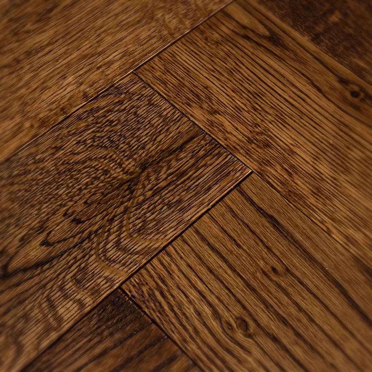 Druid Way - Mahogany Rustic Grade Herringbone Floor