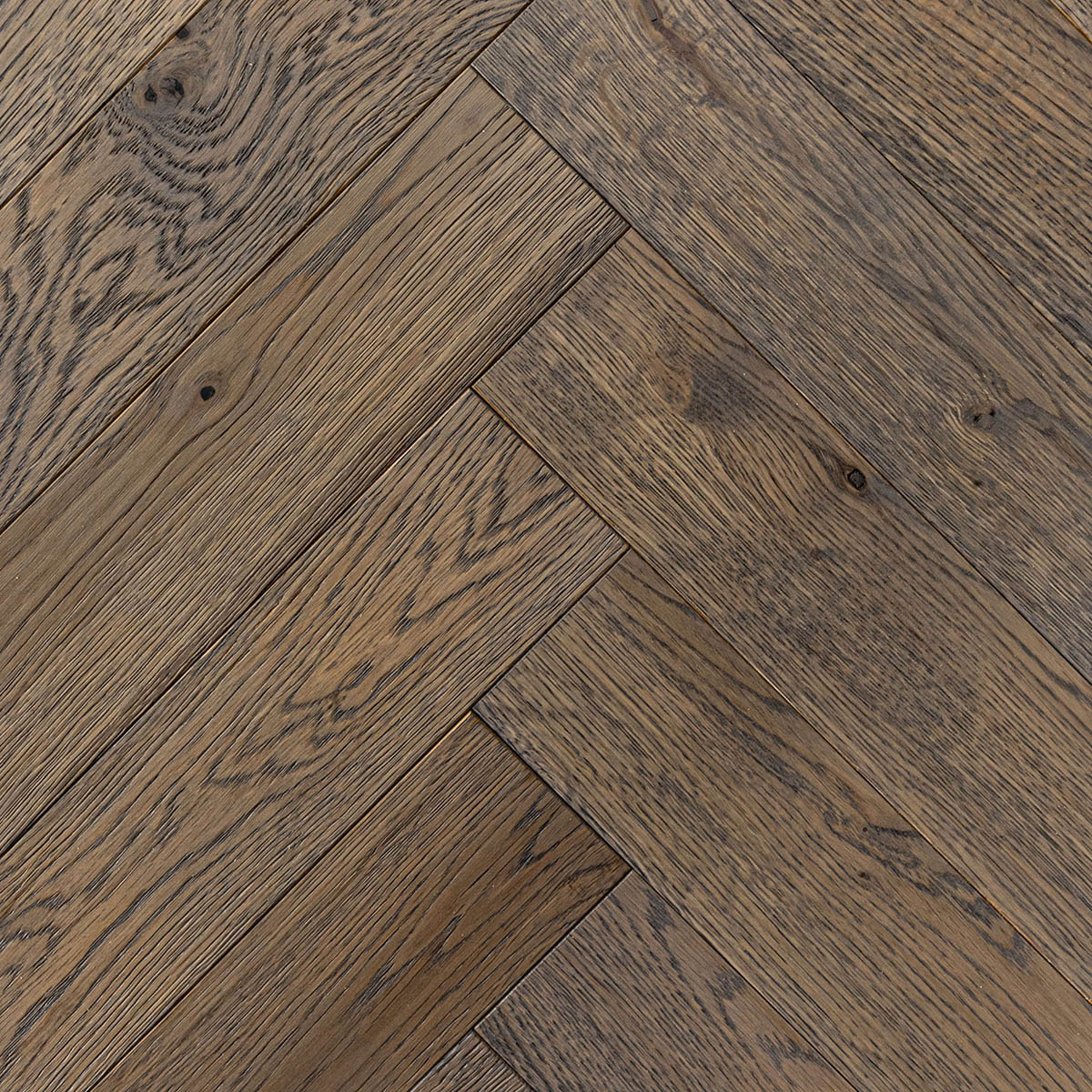 Jardine Street - Smokey Grey Rustic Herringbone Oak Floor