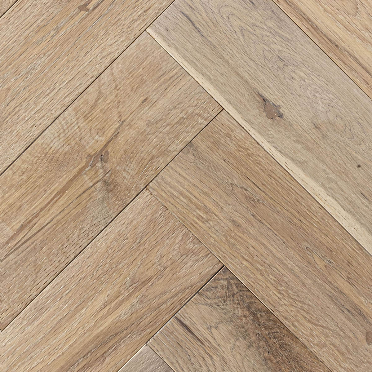 Carey Street - Brushed Light Oak Herringbone Floor