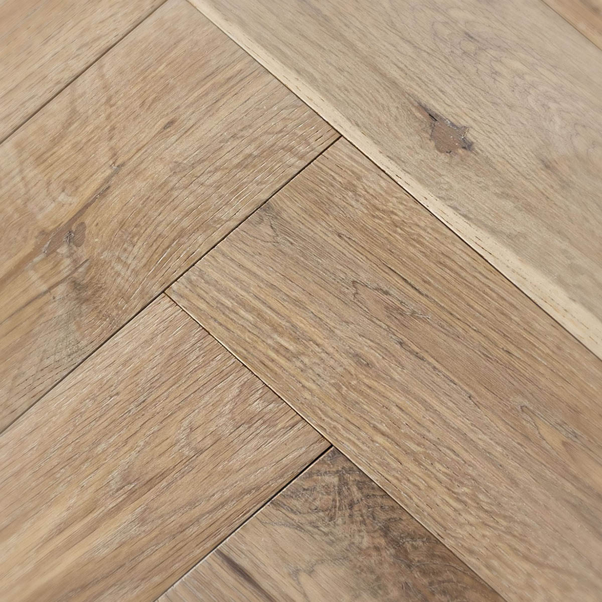 Carey Street - Brushed Light Oak Herringbone Floor