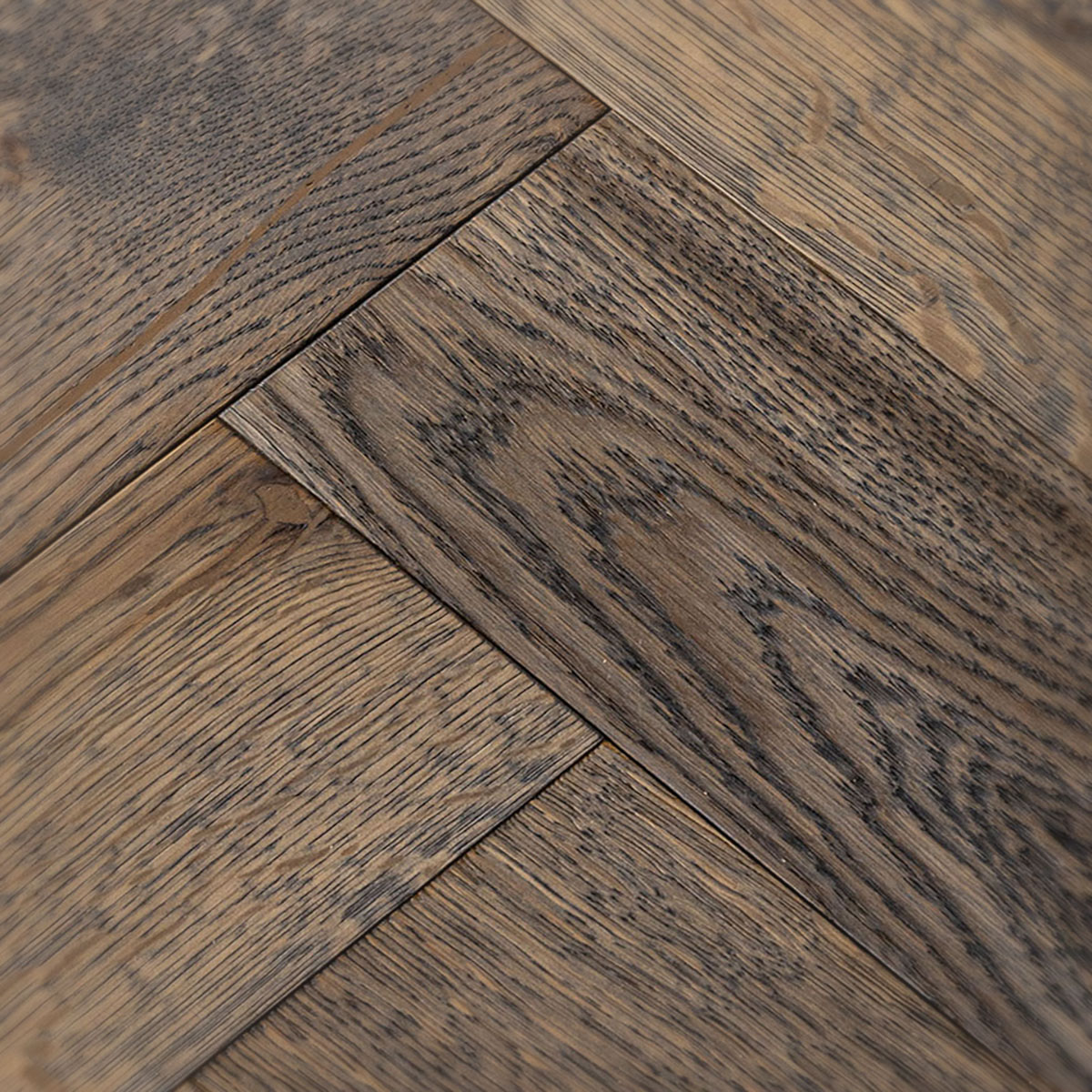 Dean Lane - Smokey Oak Herringbone Wood Floor 