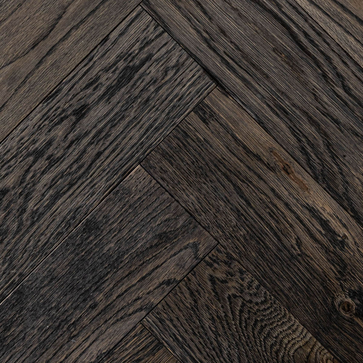 Kerwin Avenue - Dark Grey Natural Grade Herringbone Floor 