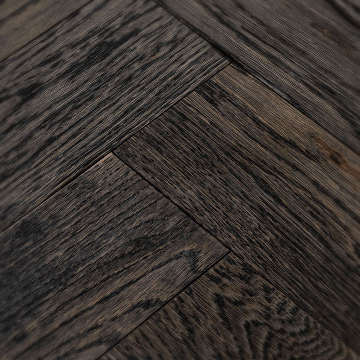 Kerwin Avenue - Dark Grey Natural Grade Herringbone Floor 
