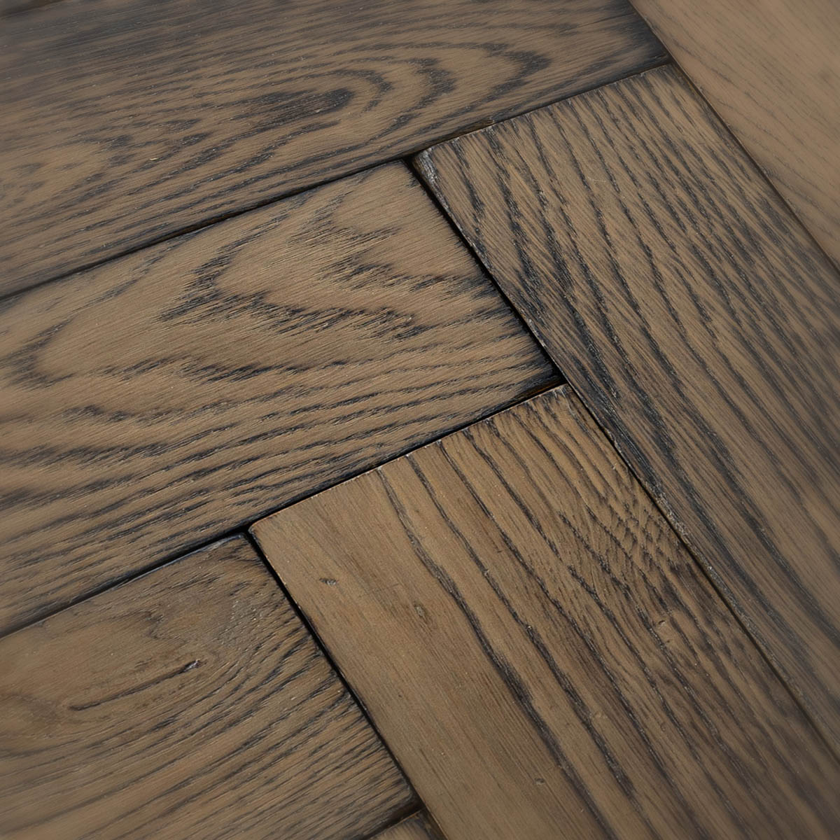 Roman Way - Solid Oak Distressed Herringbone Floor