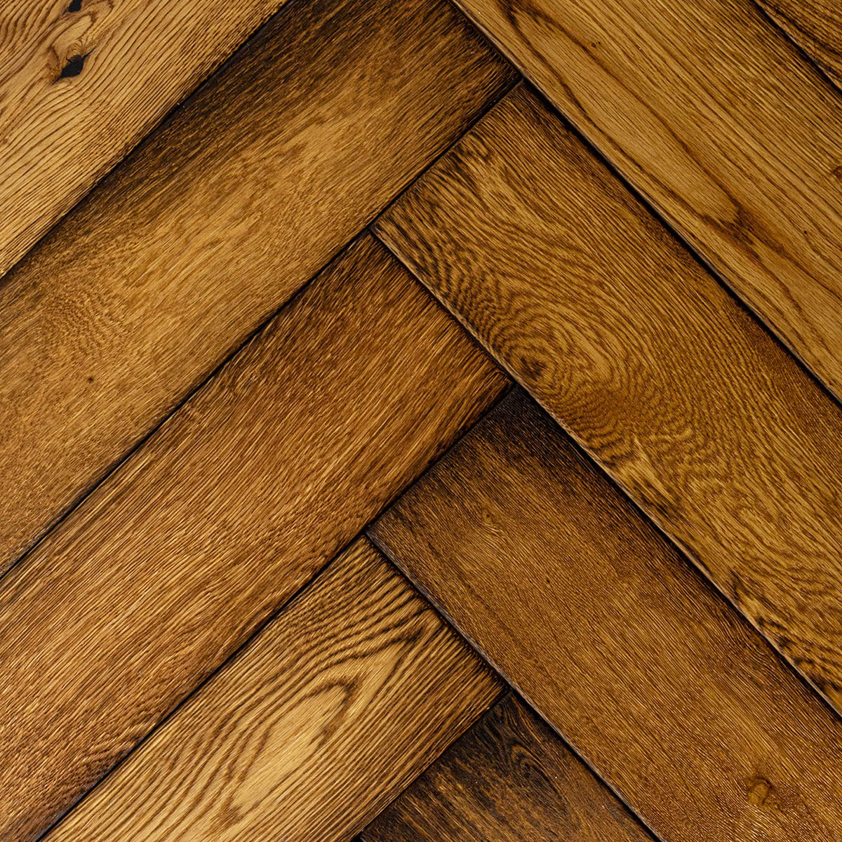 Stancliffe Herringbone - Distressed European Oak Floor