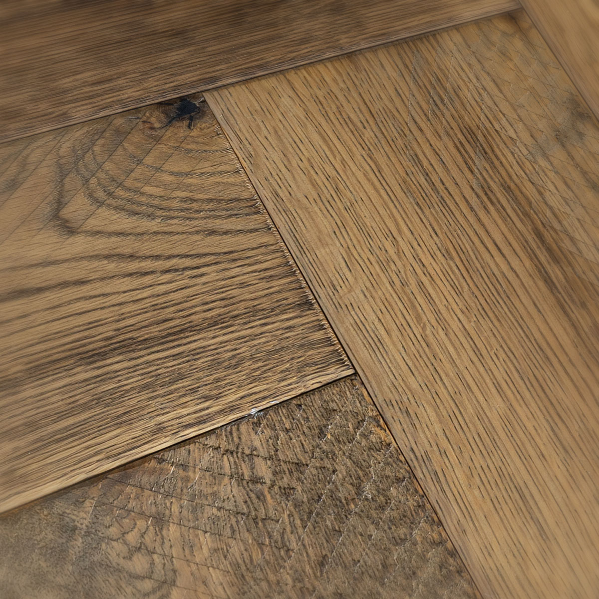 mackenzie-square Herringbone - Engineered Cobbled Edged Oak Floor