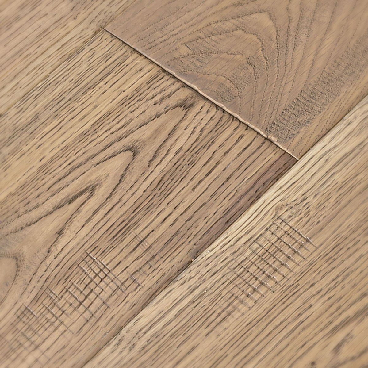 Rustic-grade European oak floor with a hand worked surface texture