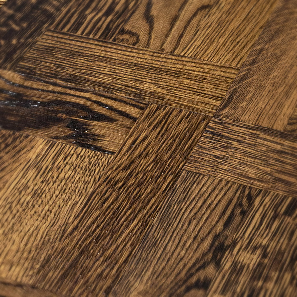 Wilford Walk - basket-woven parquet floor close-up