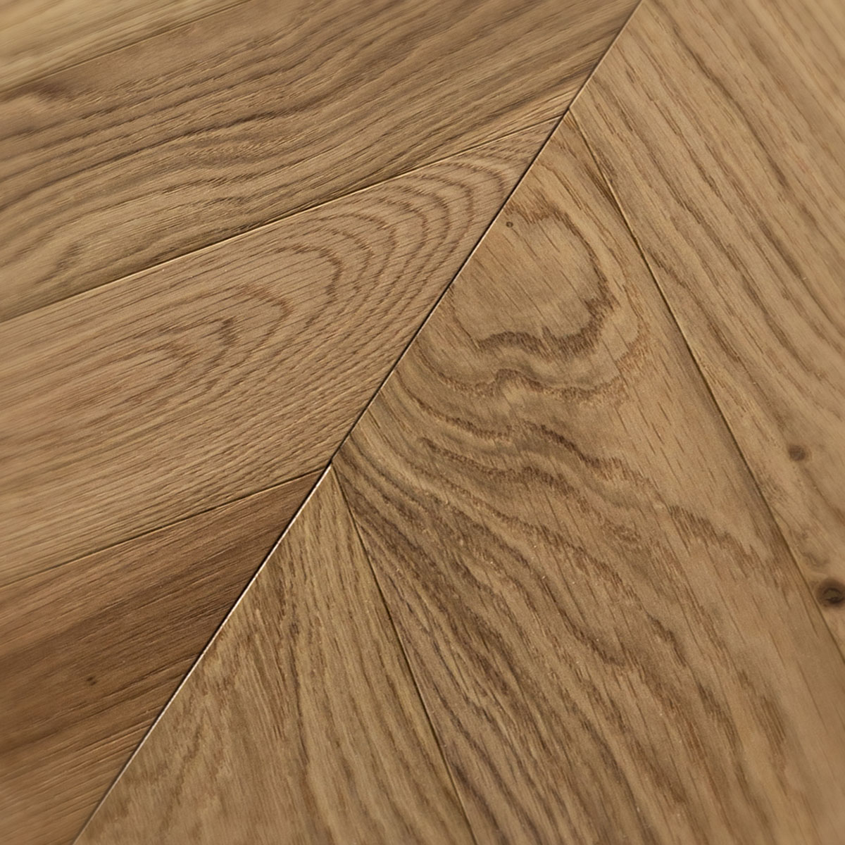 Natural-grade European oak floor with an unfinished look