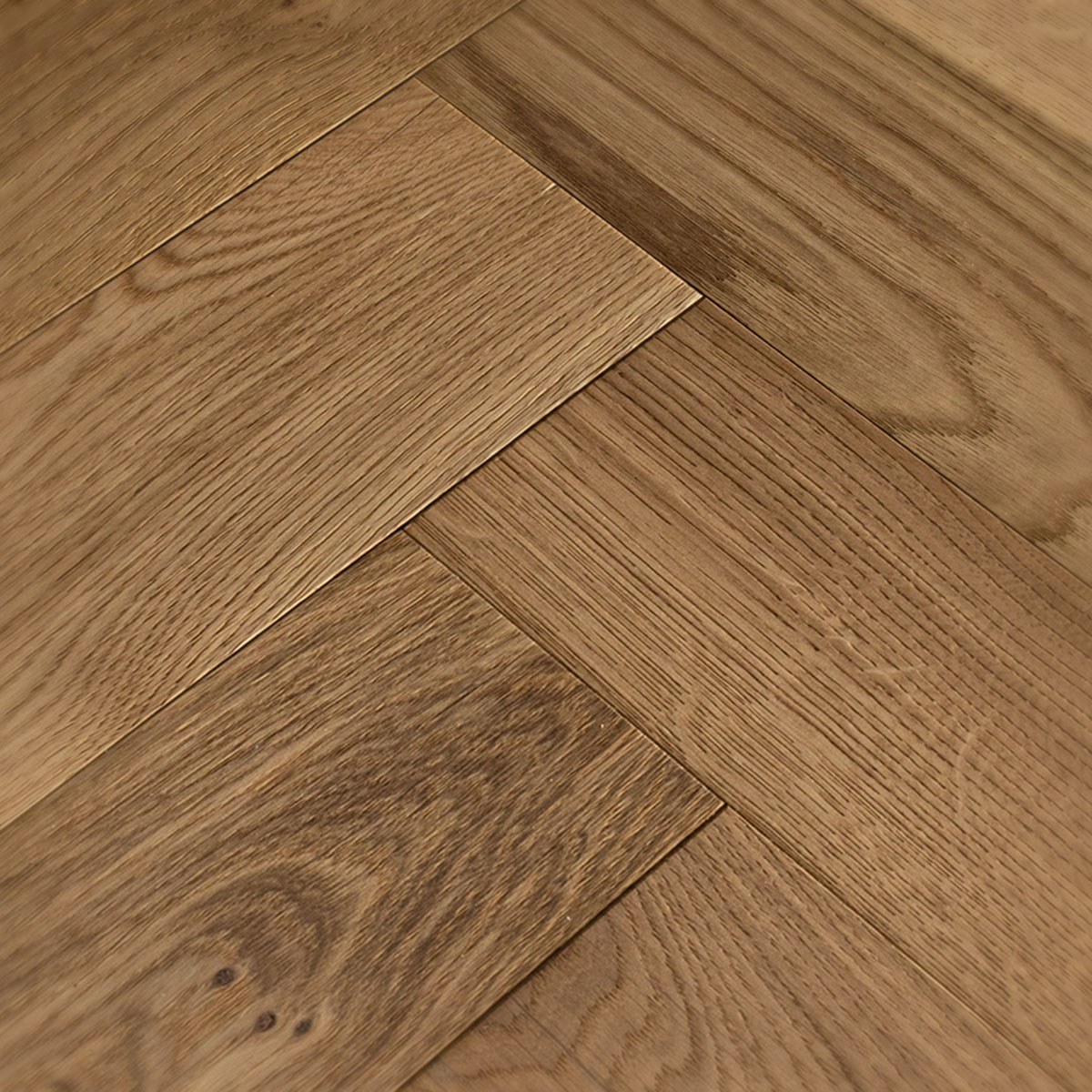 Natural-grade European oak floor with an unfinished look