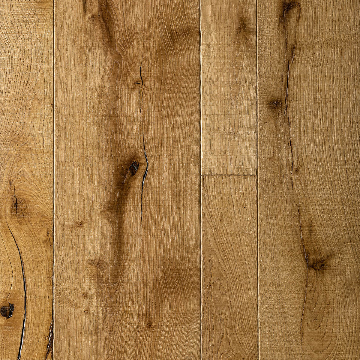 Golden traditional distressed engineered oak wood flooring