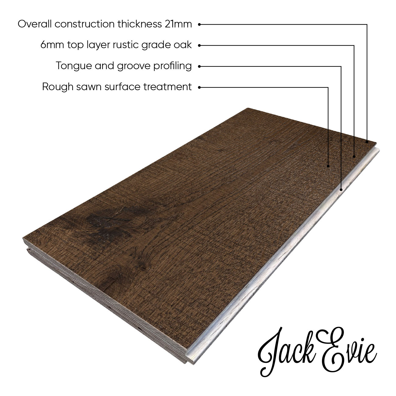 Chocolate brown oak mixed-width engineered wood flooring
