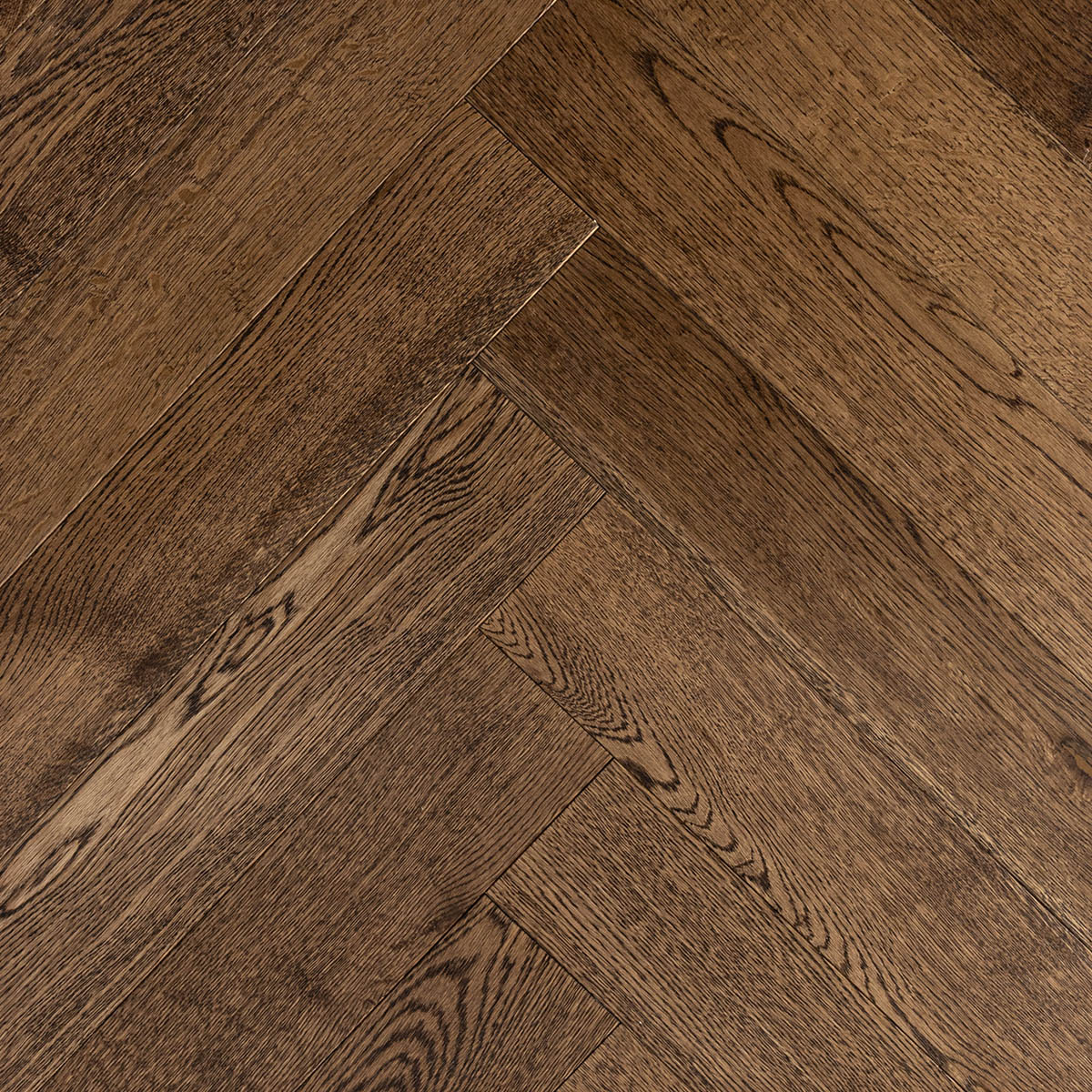 Natural-grade European oak floor finished with a walnut stain