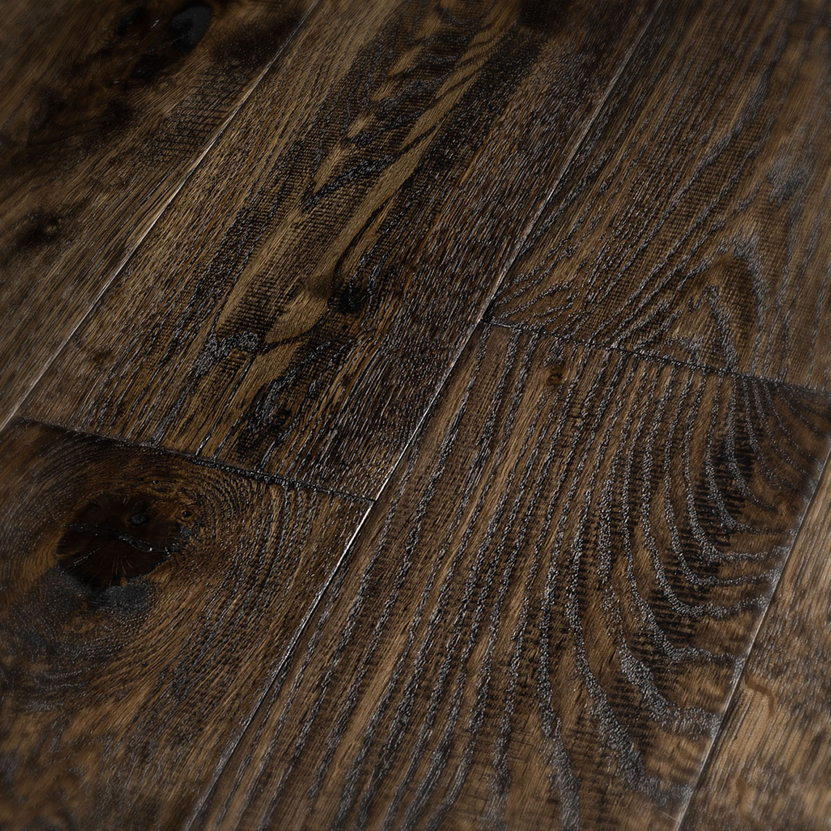 Denby - Brushed Distressed Rustic Oak Wide Plank Floor