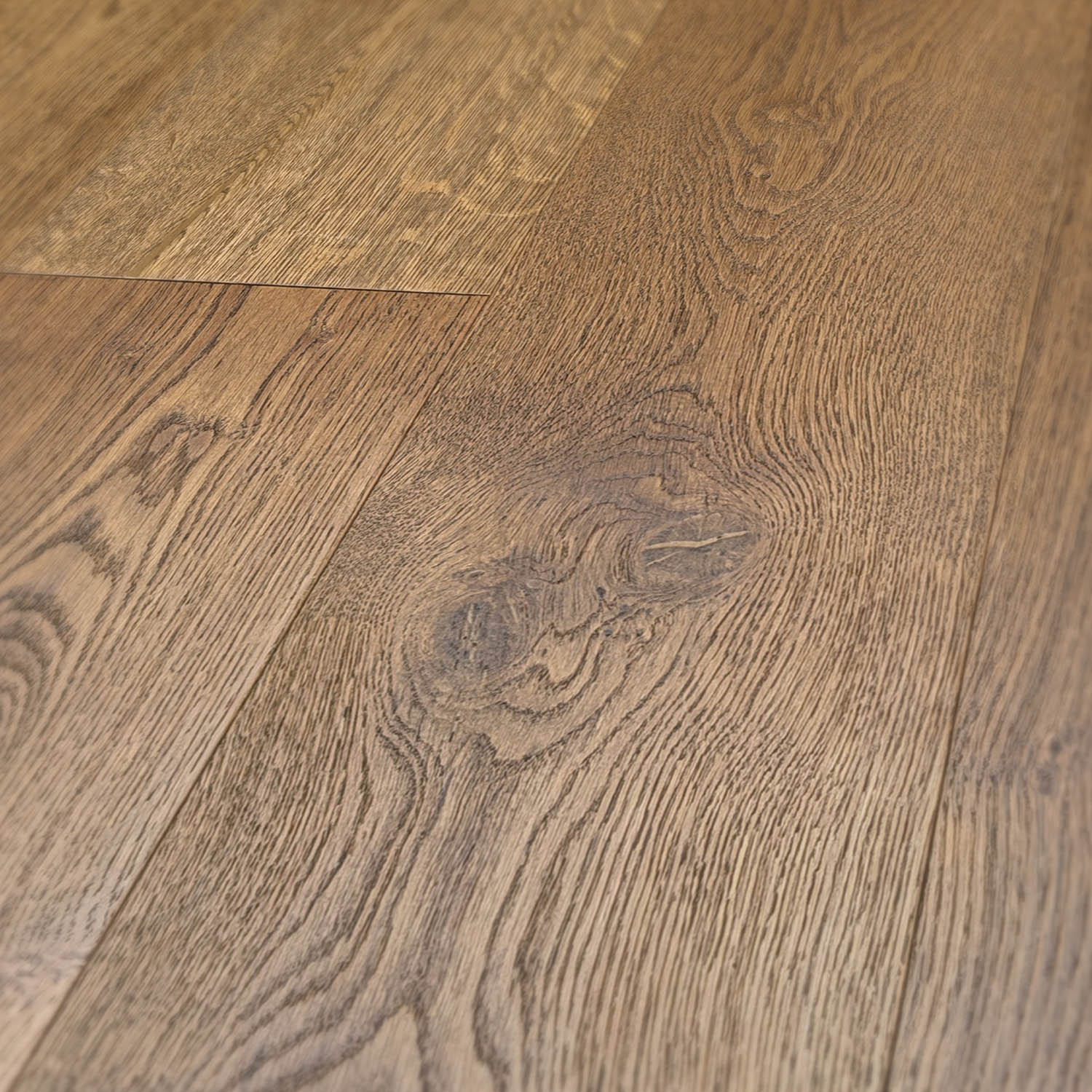 Belton Road - Brushed Rustic Grade Oak 14mm Thick