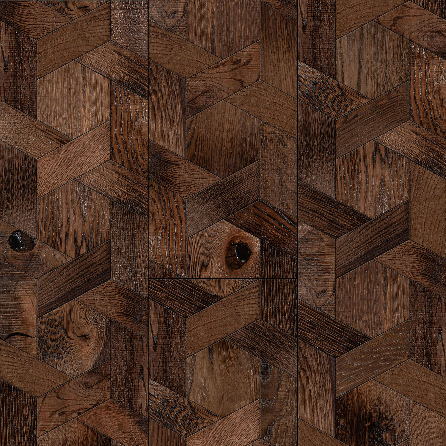 Barkin Hill - basket-woven parquet floor close-up