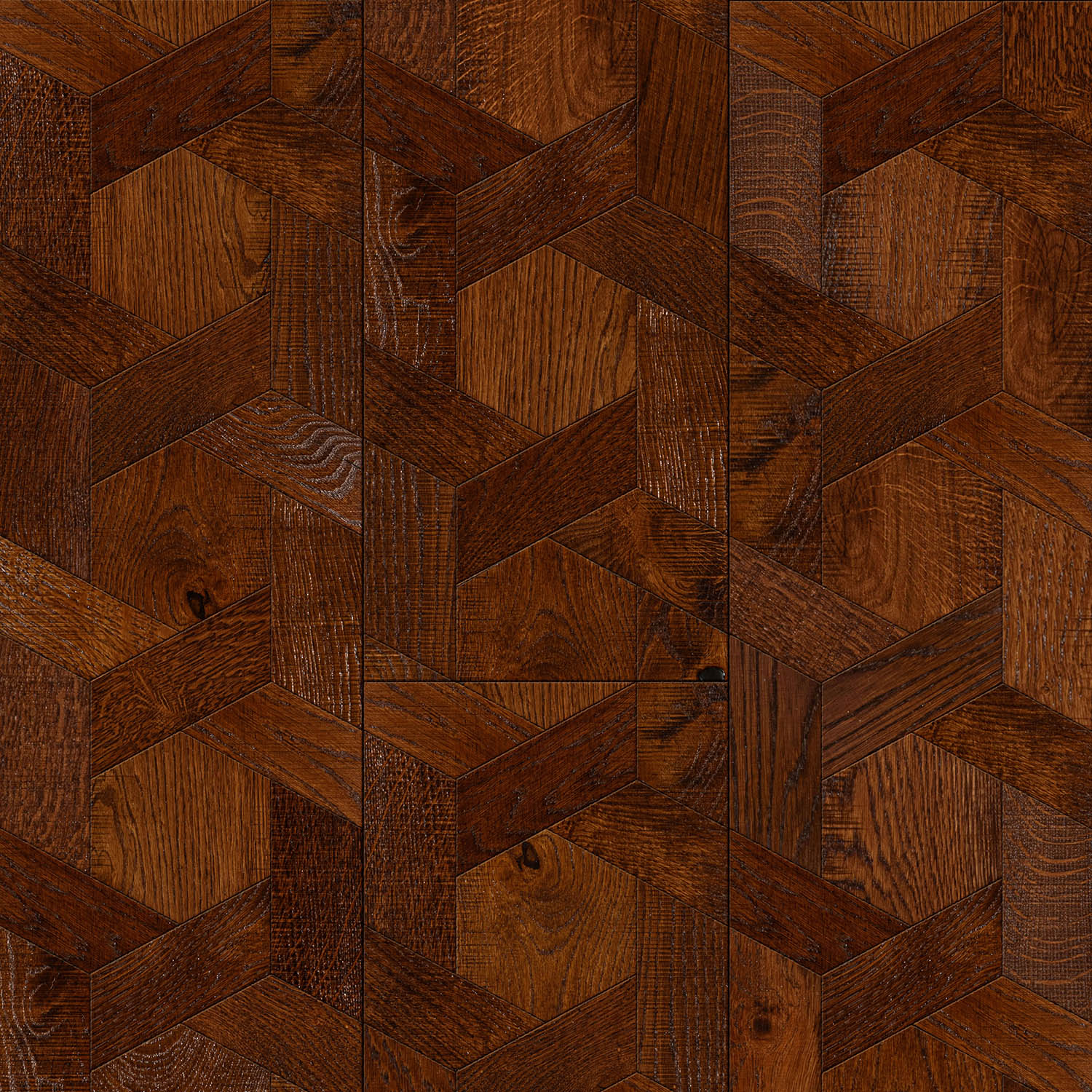 Dell Croft - basket-woven parquet floor close-up