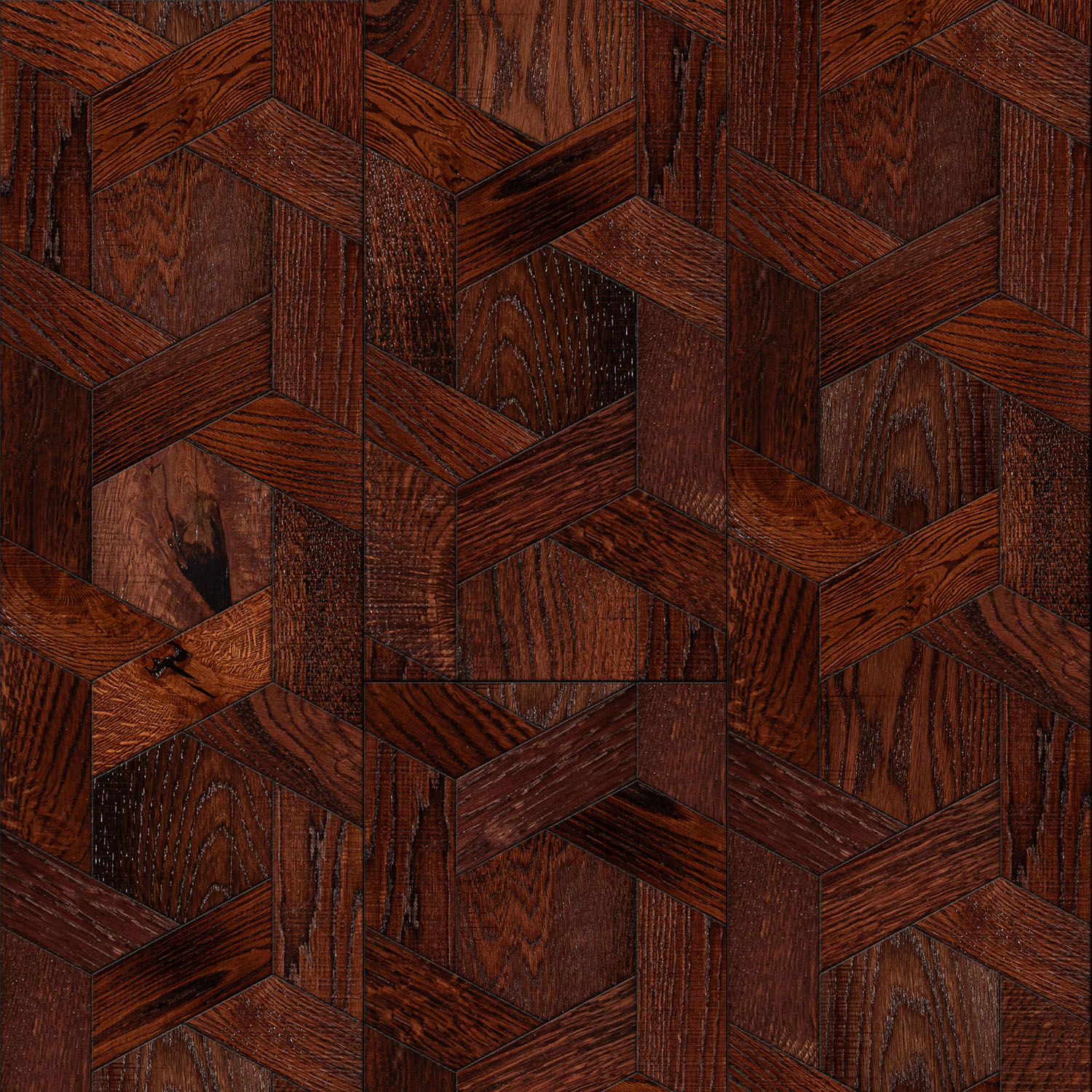 Linthurst Street - basket-woven parquet floor close-up