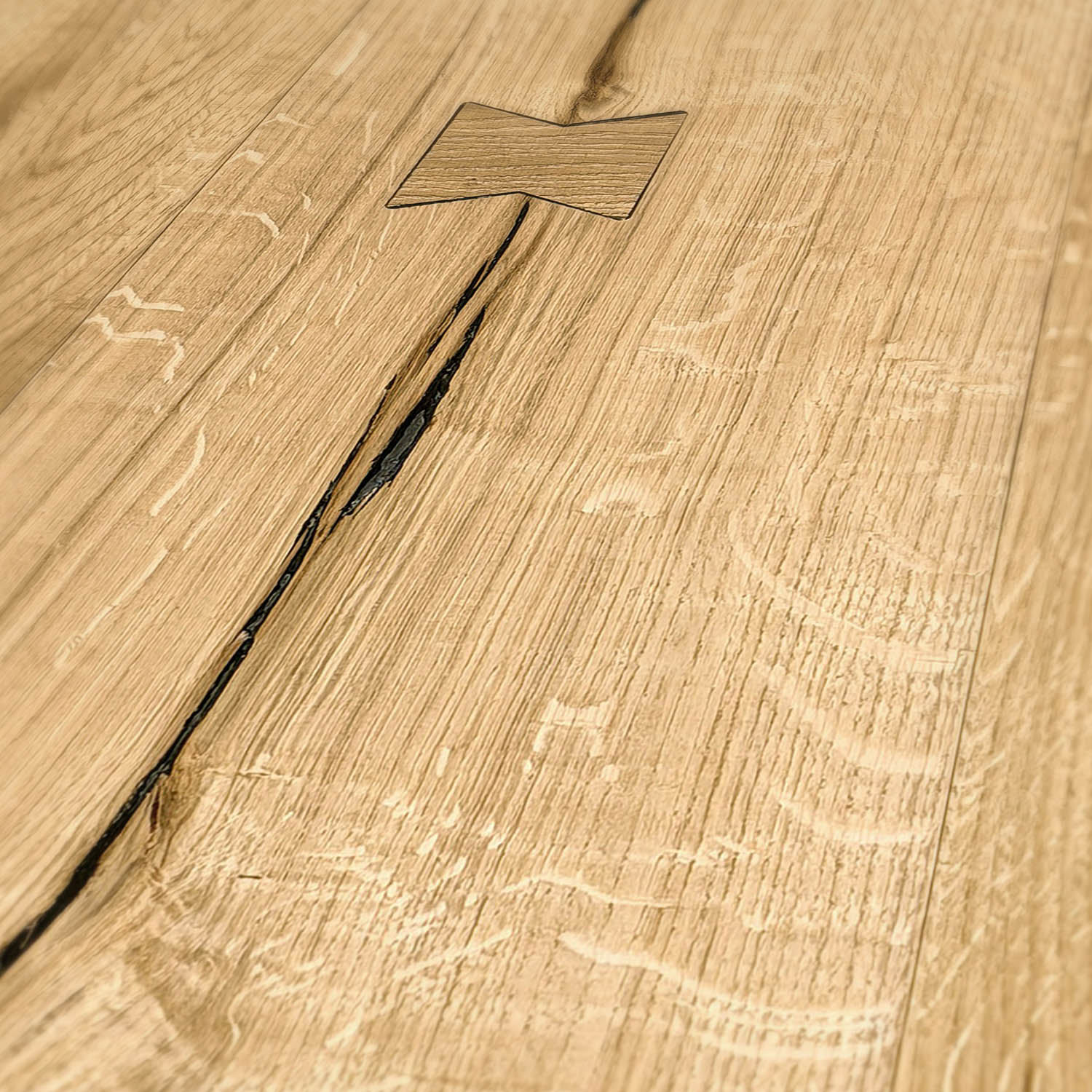 Cowdenfield Place - Mixed Width Rustic-Grade Cobbled Edged Oak