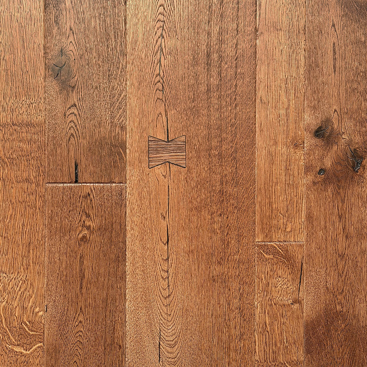 Greystone mixed width wood flooring