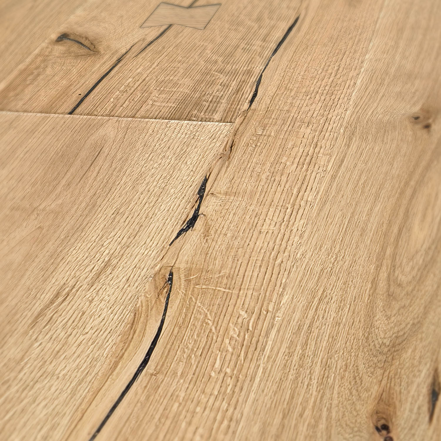 Hardy Place - Mixed Width Rustic-Grade Cobbled Edged Oak