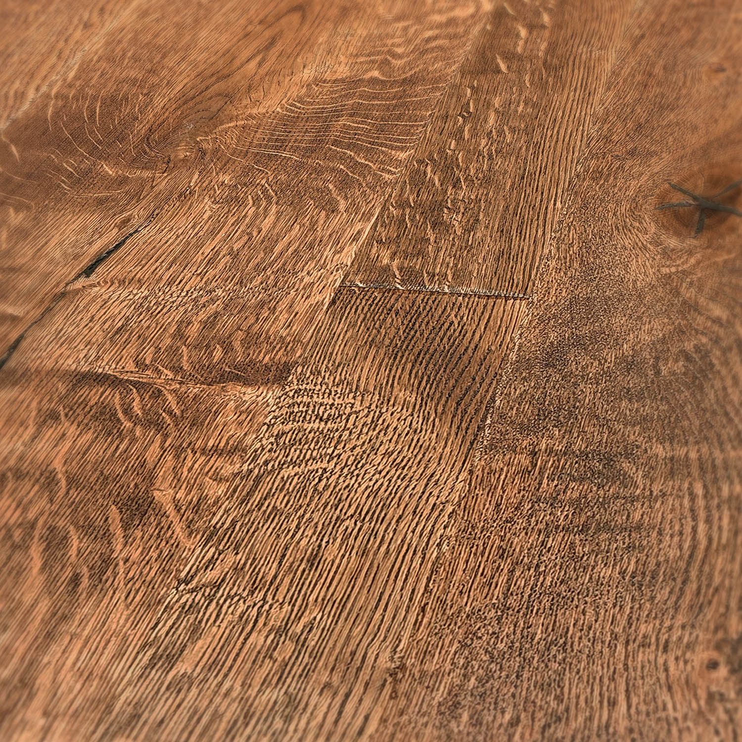 Sunnybank - Mixed Width Rustic-Grade Cobbled Edged Oak