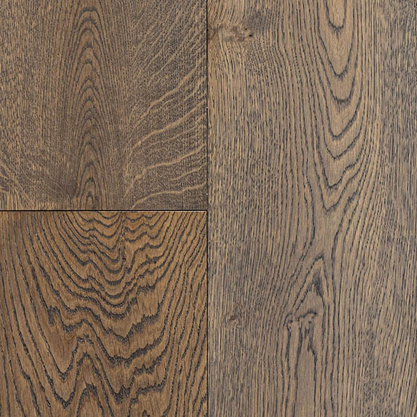 Brushed plank wood floor with two tone grey finish made from European natural grade oak