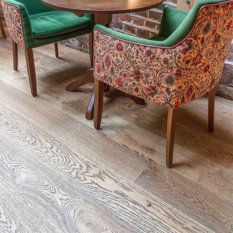 Plank wood flooring made from engineered European oak